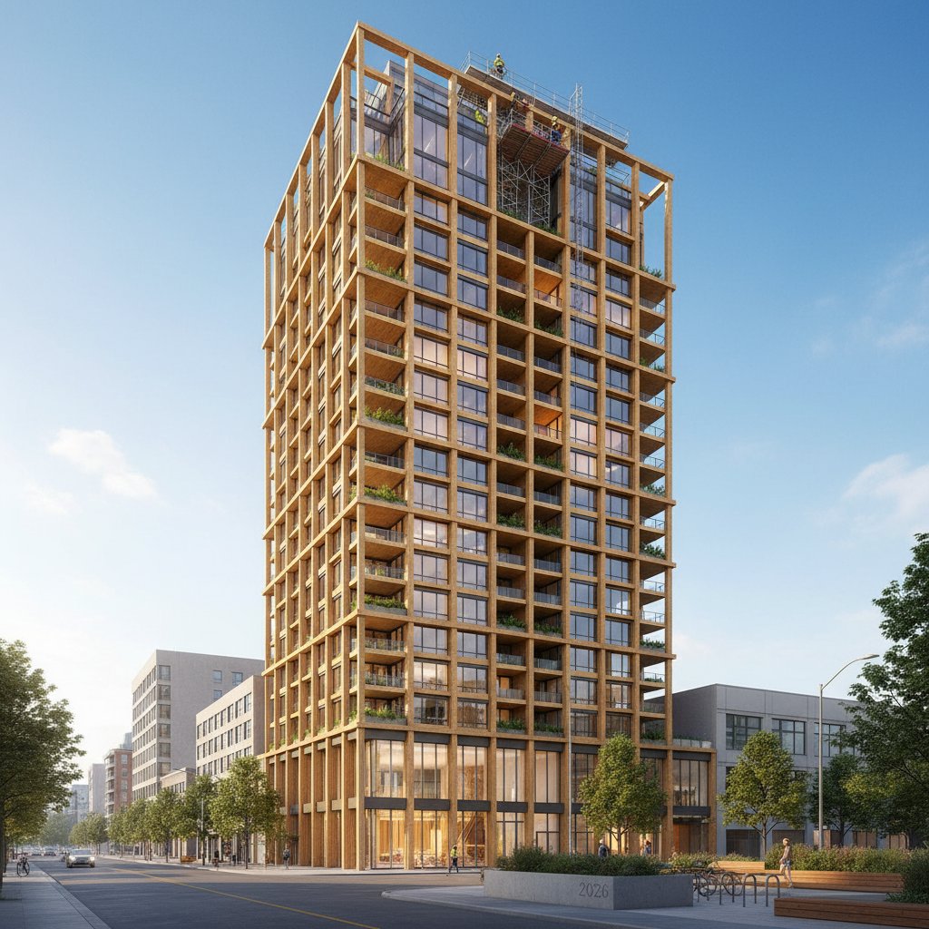 Mass Timber Enhances High-Rises with Warmth and Carbon Storage ...
